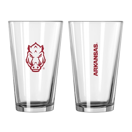Logo Brands Arkansas 16oz Gameday Pint Glass 108-G16P-1